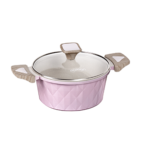 Panci Casserole 20 cm Violet dengan Tutup Kaca Maja Series