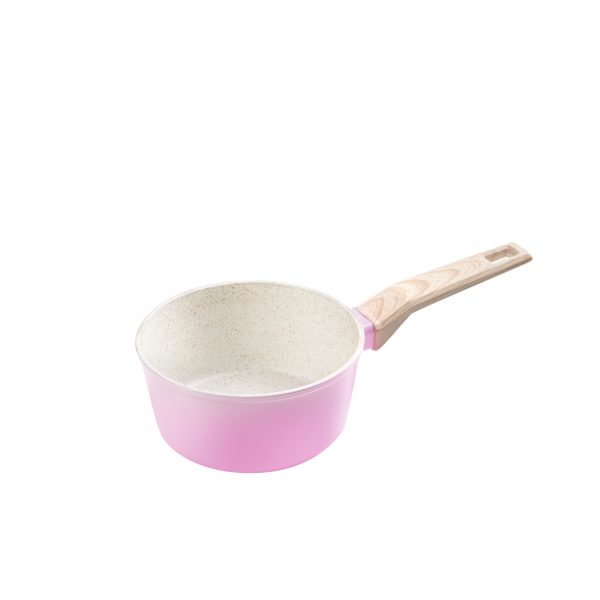 Panci Susu 16 cm Pink dengan Tutup Kaca Aurora Series - Image 2