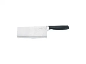 7 INCH CLEAVER DAMASCUS BLACK